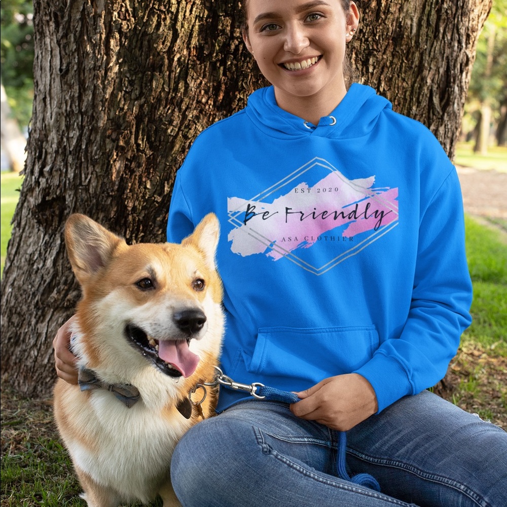 Unisex "Be Friendly" design for various clothing